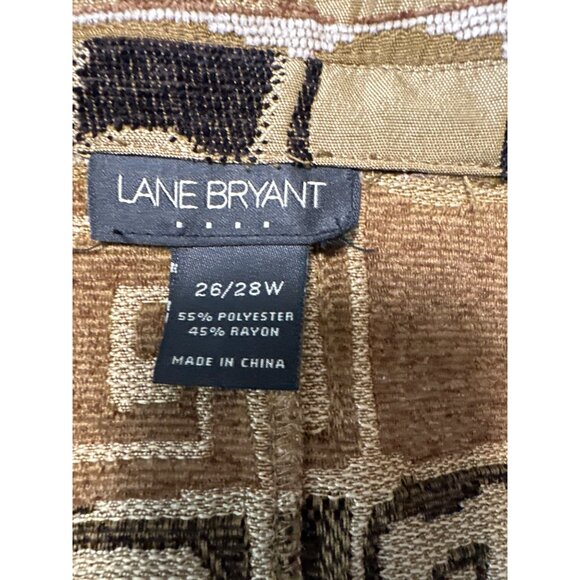 Lane Bryant Womens Plus Size 26/28W Geometric Pattern Jacket Beige/Black/Gold Bu - Picture 5 of 8